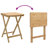  Kitchen Table Folding Natural 15.75 X 11.81 X 21.06 In Bamboo