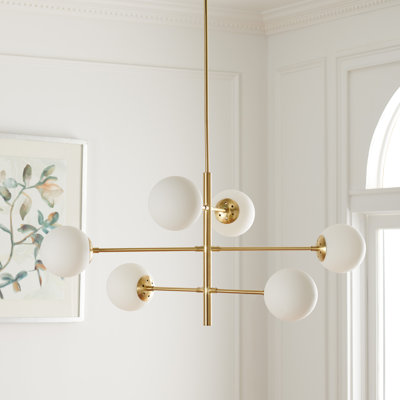 Alison 6 - Light Dimmable Modern Linear Chandelier