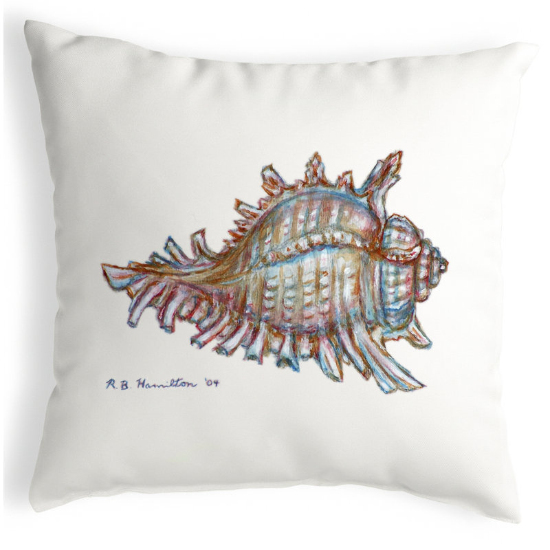  Housse et insert de coussin extérieur Conch, Blanc