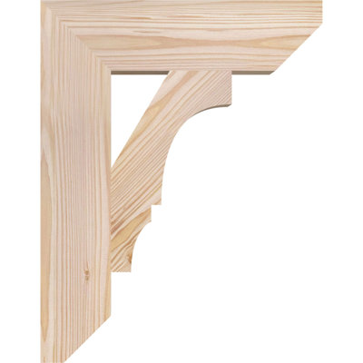 3 1/2"W x 14"D x 18"H Balboa Slat Smooth Bracket, Douglas Fir