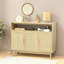 Buffet 47 po Boho Rattan - Texture naturelle et fonctionnalité moderne