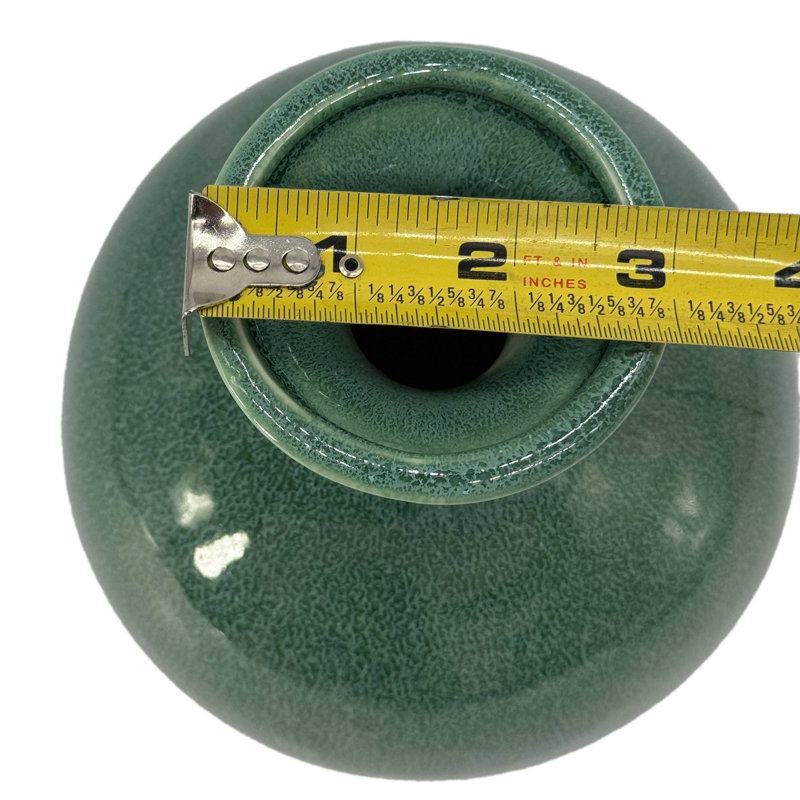 Green Glazed Decorative Ceramic Vase 11"