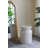 14x14x20" Round Bamboo Accent Table with White Capiz Shell Design