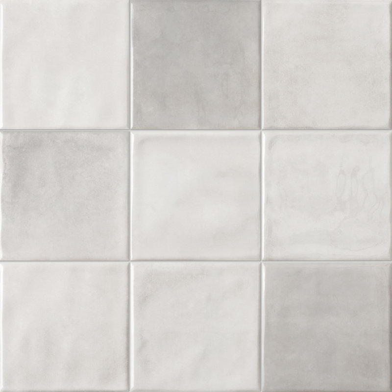 Ceramic Stone Look TIle 6" x 6", Off White