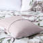 Drap-housse édredon mauve à motif floral avec draps lavables à la machine
