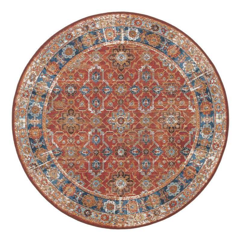 Outdoor Traditional Area Rug, Round 4'1"