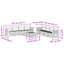 257cm Wide Patio Sectional Set