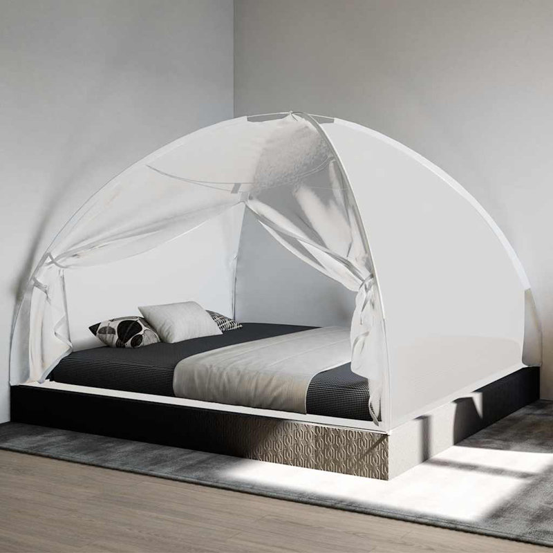 Moustiquaire Vidaxl Mongolie avec portes 220 filet blanc, H 53,1 po x l 78,7 po x P 70,9 po