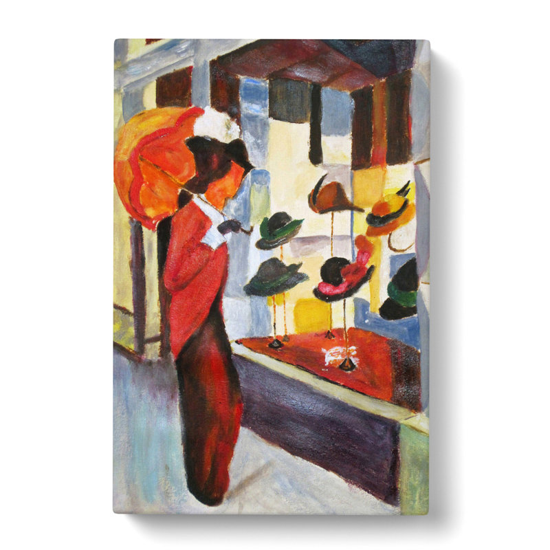 Woman by August Macke - Wrapped Canvas Painting, 60cm H x 40cm W x 3cm D