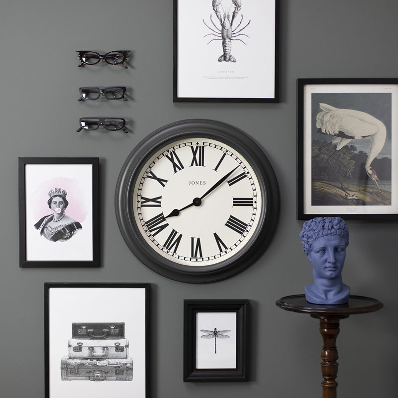 Opera Acrylic Wall Clock, Dark Grey