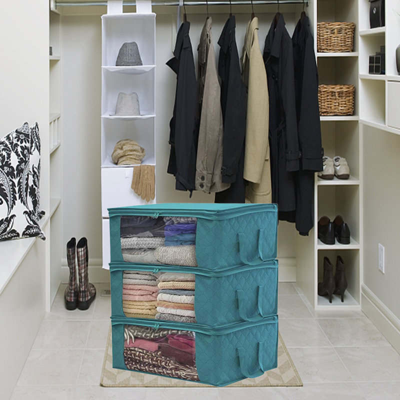 Onewell Fabric Decorative Bin, Green