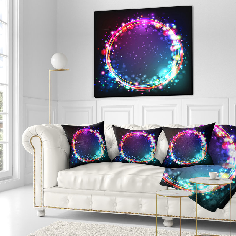Cercle violet mauve - impression de Street Art, 18 po x 18 po, Coussin décoratif