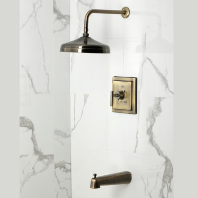 Robinet de baignoire et de douche à pression équilibrée à poignée simple Kingston Brass