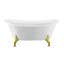 Baignoire de trempage sur pattes 67 "avec drain, pattes et plateau en bambou 67" Streamline-1576153816-1576153815
