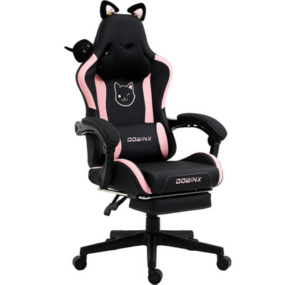 Fauteuil de jeu de course et de course inclinable, réglable et ergonomique en cuir avec repose-pieds