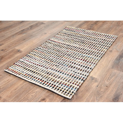 Tapis beige/gris fait main kilim Dunning
