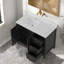 Meuble-lavabo moderne en bois avec lavabo, solution de salle de bain peu encombrante