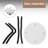 Round Dining Table with Tempered Glass Top and Solid Wood Legs-100588388