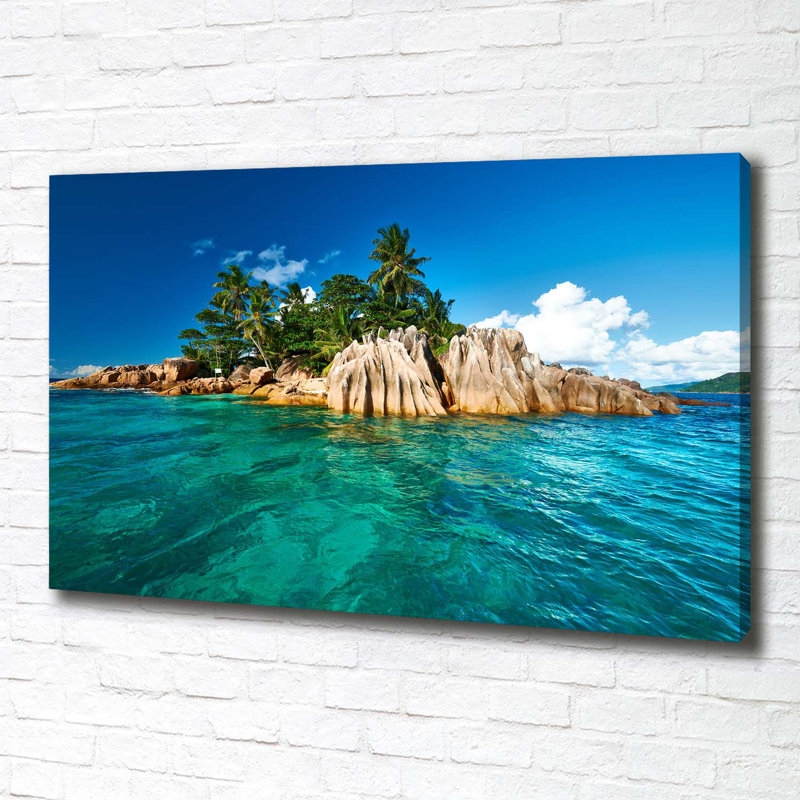 Tropical Island - Print, 70cm H x 100cm W x 2cm D, Canvas