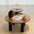 Vintage round end table set