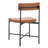 20'' H Leather Upholstered Metal Armchair-455313031