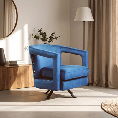 Velvet Swivel Club Chair