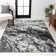 Horfield Marbled Abstract Black/Ivory Rug