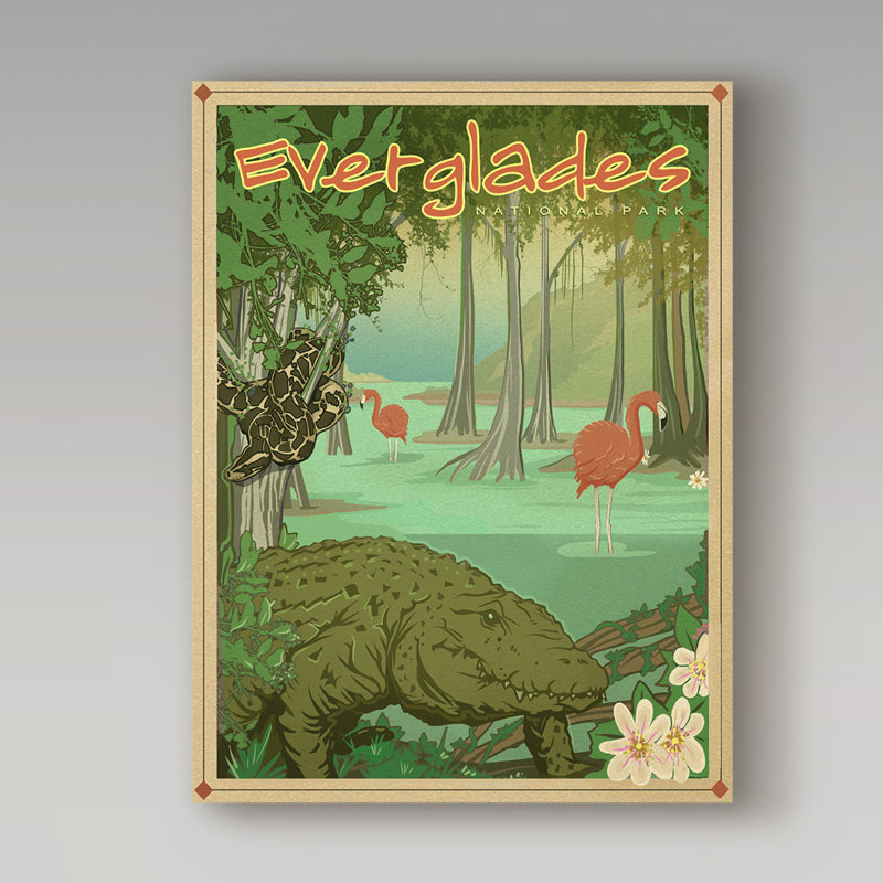 «Everglades» par Croswell, impression sur toile tendue, H 32 po x l 24 po