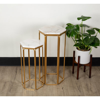 Joyceline Marble Top Nesting Tables