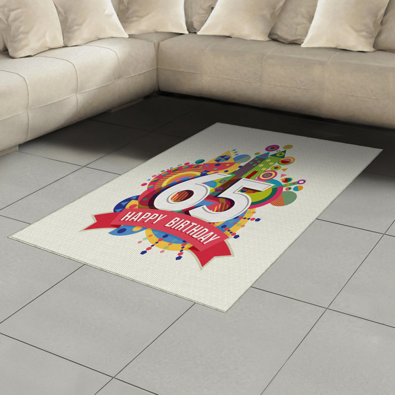 Colorful High Density Long Fiber Poly Threads Decorative Area Rug Carpet, Rectangle 4' x 5'8"
