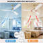 Ventilateur de plafond intelligent 60 po avec lumière, 3 pales ABS, télécommande à 6 vitesses et commande vocale APP, 3CCT, à intensité variable, moteur réversible BLDC-133387527-133438086