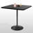 Bistro Pub Table Square Adjustable Height Cocktail Bar Table with Metal Base and Wooden Table Top-359556646-355443104