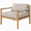 Ensemble rustique en bois d'acacia: 2 chaises en corde + table d'appoint à lattes pour l'extérieur