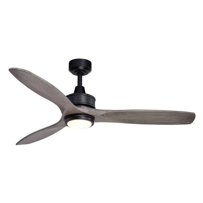 White 52'' Modern Ceiling Fan with LED Light and Remote