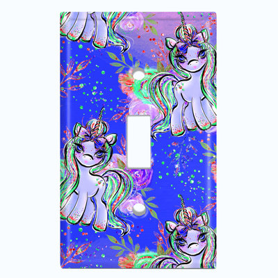 Patterned 1 - Gang Toggle Light Switch Standard Wall Plate