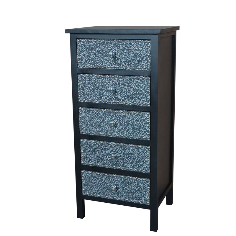 Armoire Ritz, Noir / argent