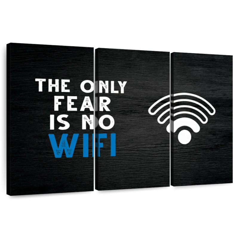 Senne The Only Fear Is No WiFi, 24" H x 38" W