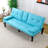 PVC Leather Convertible Futon Sofa Bed-1189116430