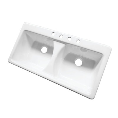 Gourmetier 43" L x 22" W Double Basin Drop-In Kitchen Sink