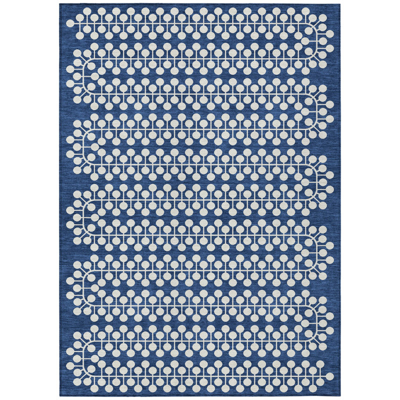 Machine Washable Indoor/Outdoor Brenden ACN2247 Geometric Rug, Rectangle 9' x 12'