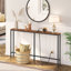 Console rustique avec station de charge - table de canapé étroite, table de canapé derrière avec prises et ports USB
