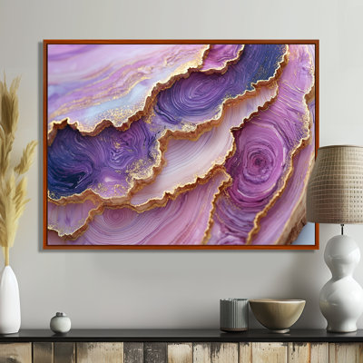 Amethyst Whispers Of The Crystal Current II - crystals Wall Art for Living Room