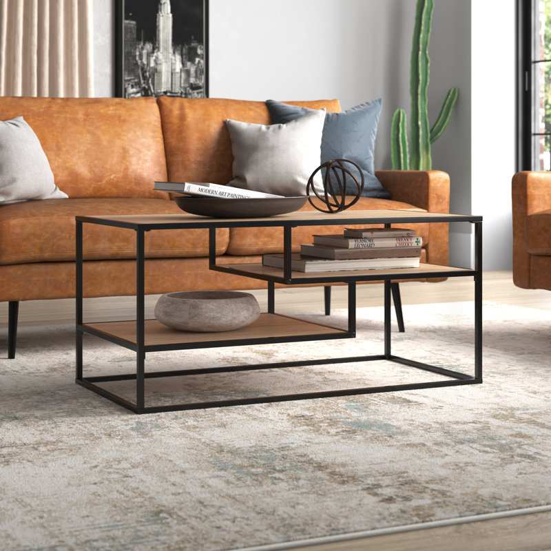 Dunning Coffee Table, Coastal Oak/Black