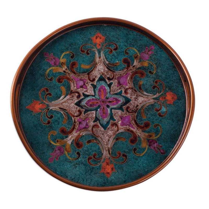 Plateau de coiffeuse orange et andine, Vert