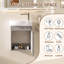 Meuble-lavabo suspendu de 40,6 cm (16 po) avec lavabo en céramique, porte à fermeture douce et rangement, blanc-984540753