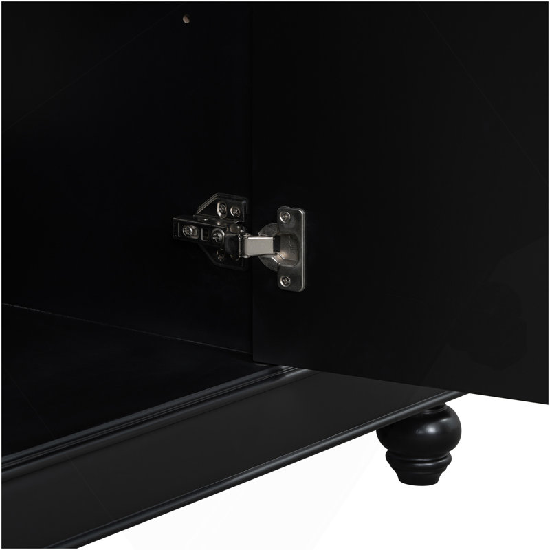 Meuble-lavabo noir de 36 po avec armoire seulement (lavabo non inclus)
