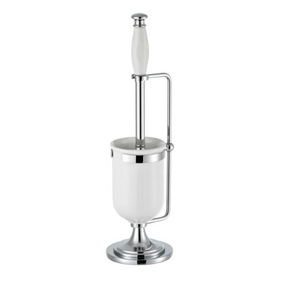 17.8" H Free Standing Toilet Brush and Holder