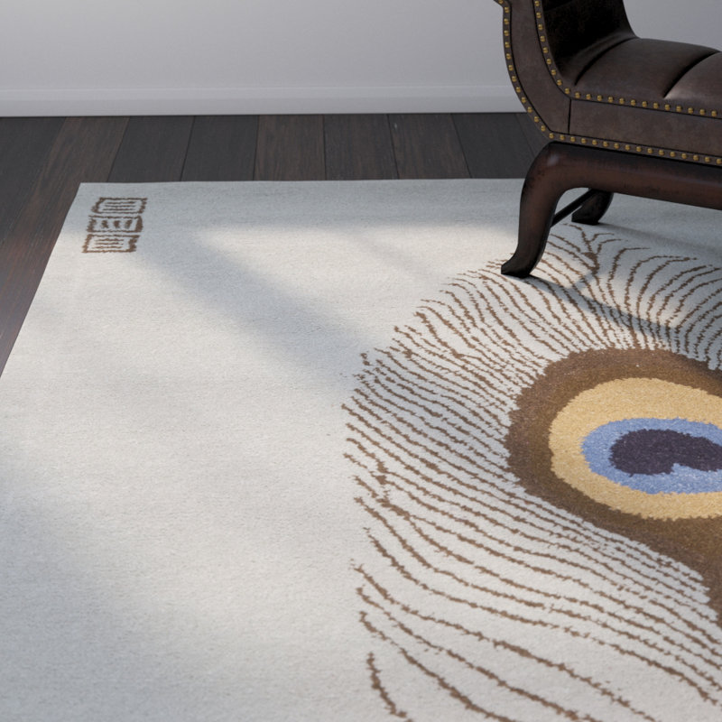 Tapis en laine et viscose touffeté à la main Nonia, Rectangle de 5 pi x 8 pi