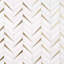 Vara Polished Nero Marble & Brass Mosaic Tile-640500534
