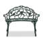 Elegant Aeruginous Cast Aluminum Patio Bench-1062887235